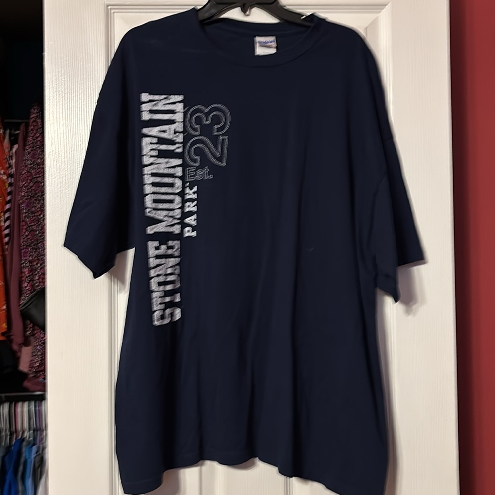 NWOT Stone Mountain Gildan navy blue Heavy Cotton T-Shirt size 2XL